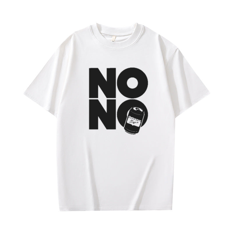 T-shirt homme en coton épais  manches courtes, col rond, coupe ample et tendance