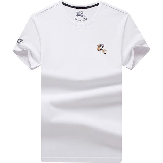T-shirt homme en coton  col rond, manches courtes, coupe ample, grandes tailles