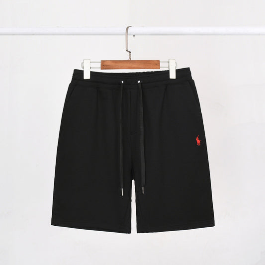 Short polo en coton pour homme  Style décontracté et polyvalent, idéal pour le sport ou la plage, avec broderie élégante