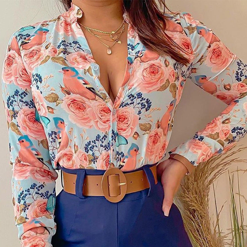 Chemise Femme à Imprimé Numérique  Élégance Moderne & Tendance