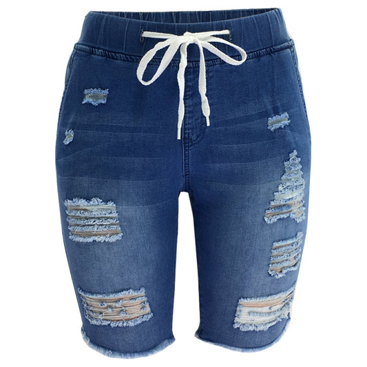 Jean Droit Femme Bleu Foncé  Style Commuter Élégant