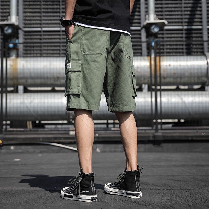 Short cargo en coton pour homme  Coupe ample et légère, style décontracté et polyvalent