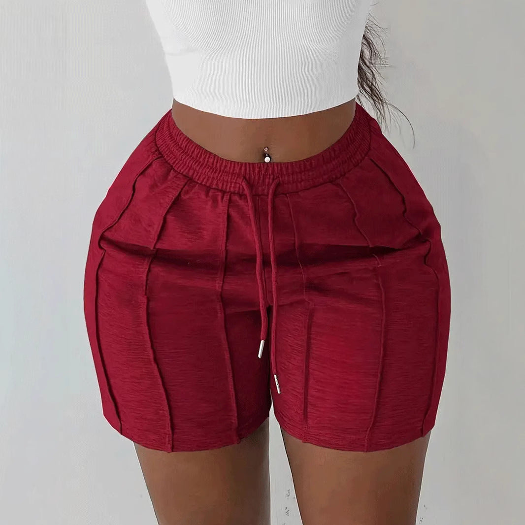 Short Athleisure Femme  Taille Élastique et Cordon de Serrage