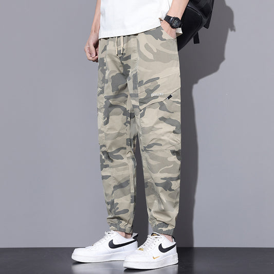 Pantalon cargo camouflage pour homme  Coupe large et décontractée, style tendance et polyvalent