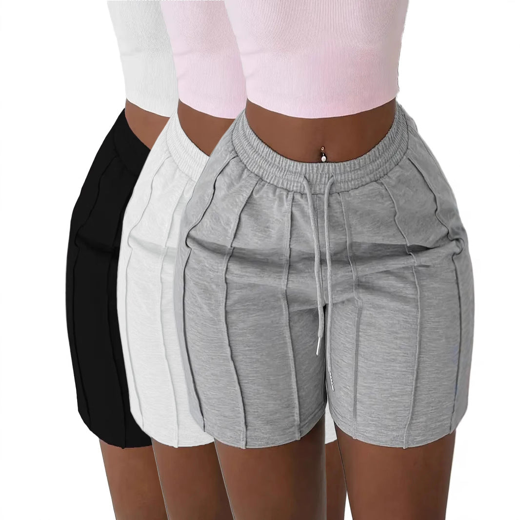 Short Athleisure Femme  Taille Élastique et Cordon de Serrage