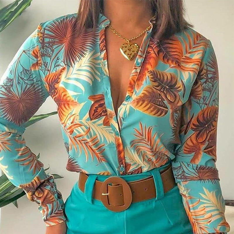Chemise Femme à Imprimé Numérique  Élégance Moderne & Tendance