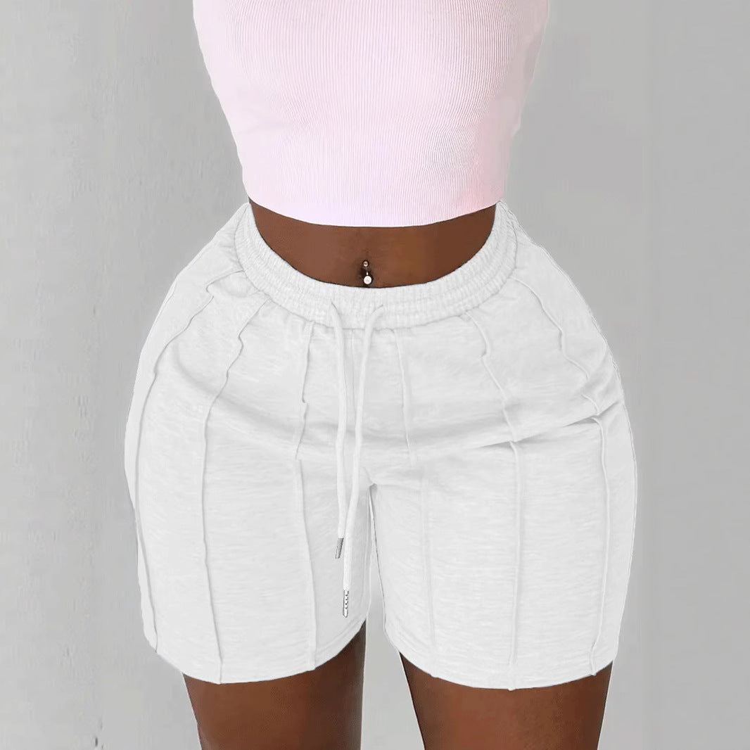 Short Athleisure Femme  Taille Élastique et Cordon de Serrage