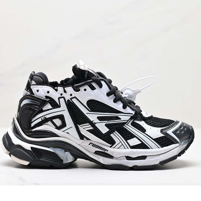 Chaussures Putian originales de luxe, modèle Paris Runner, septième génération de dad shoes, sneakers au style rétro usé, avec lacets, pour hommes et femmes, tendance mode.