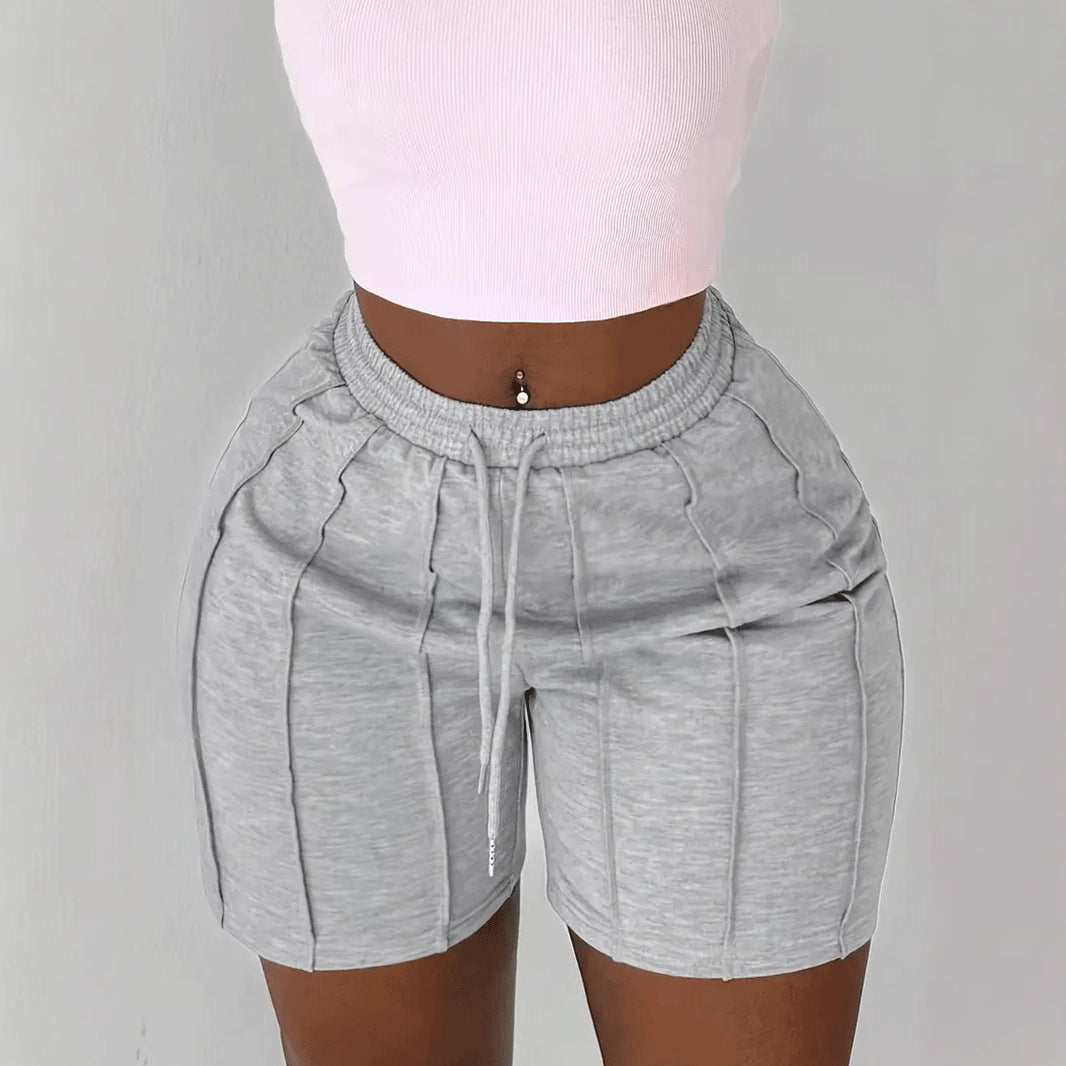 Short Athleisure Femme  Taille Élastique et Cordon de Serrage