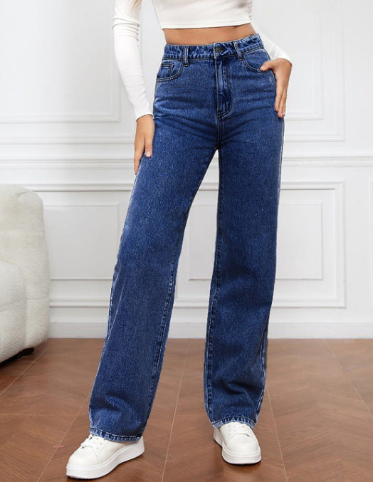 Jean slim gris femme taille haute  coupe moulante extensible, tendance Europe & USA, pantalon skinny élégant