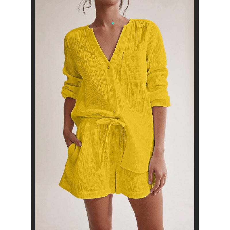 Ensemble Pyjama Double Gaze  Élégance & Confort à la Maison