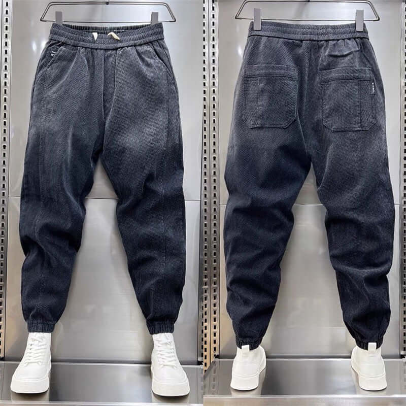 Gradient corset jeans, men's loose spring and autumn, new tethered small foot pants, trendy brand Harlan casual and versatile
