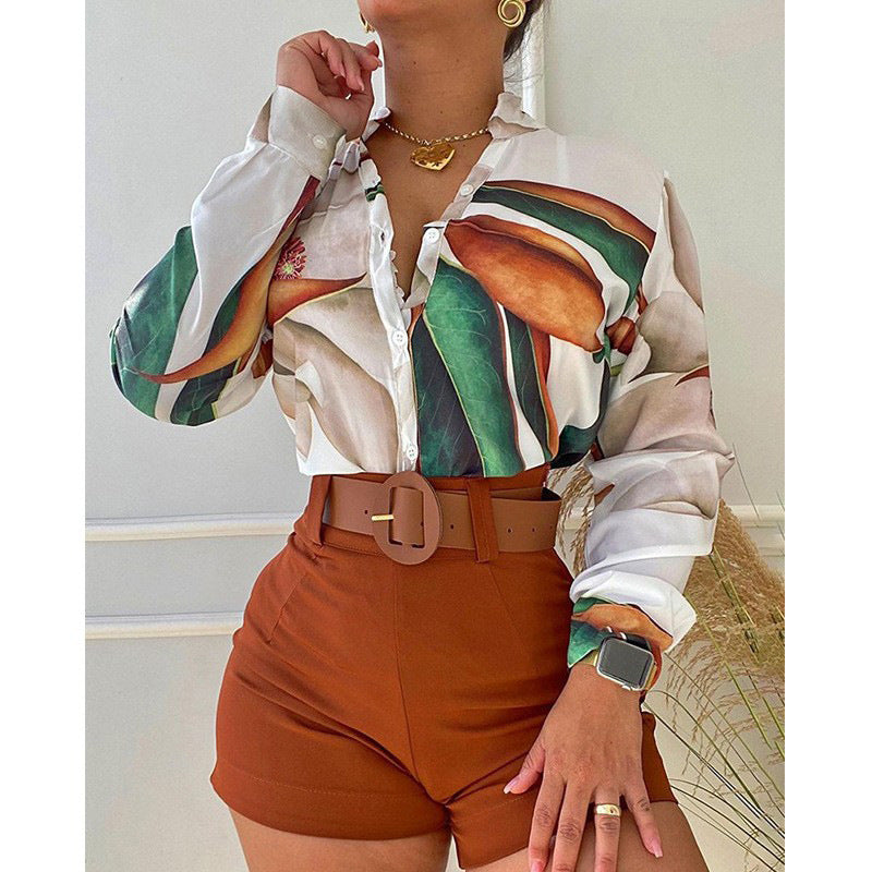 Chemise Femme à Imprimé Numérique  Élégance Moderne & Tendance