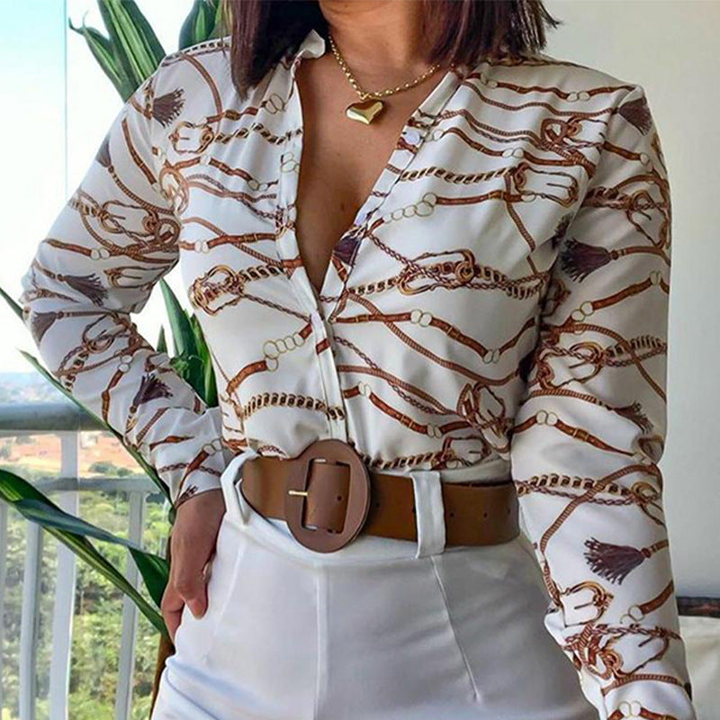 Chemise Femme à Imprimé Numérique  Élégance Moderne & Tendance