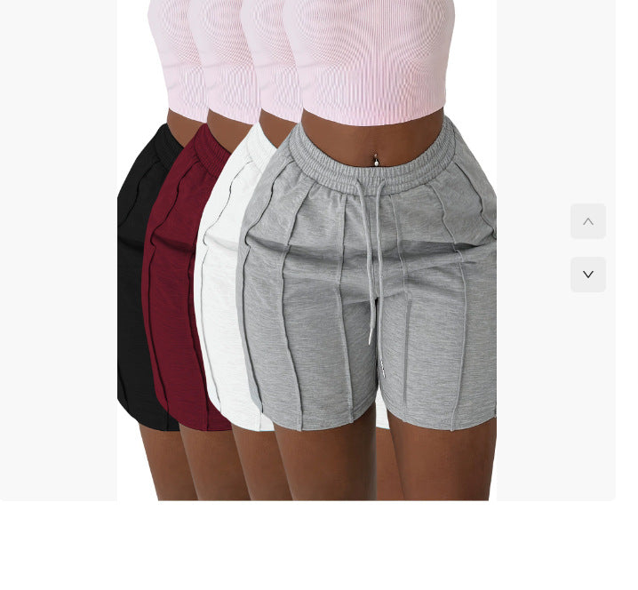 Short Athleisure Femme  Taille Élastique et Cordon de Serrage