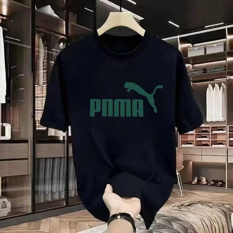 T-shirt homme en coton  manches courtes, col rond, coupe ample et polyvalente