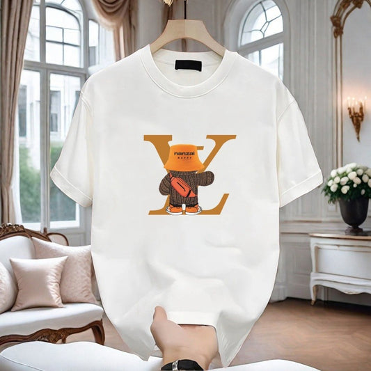 T-shirt homme en coton  manches courtes, coupe ample, style décontracté et tendance