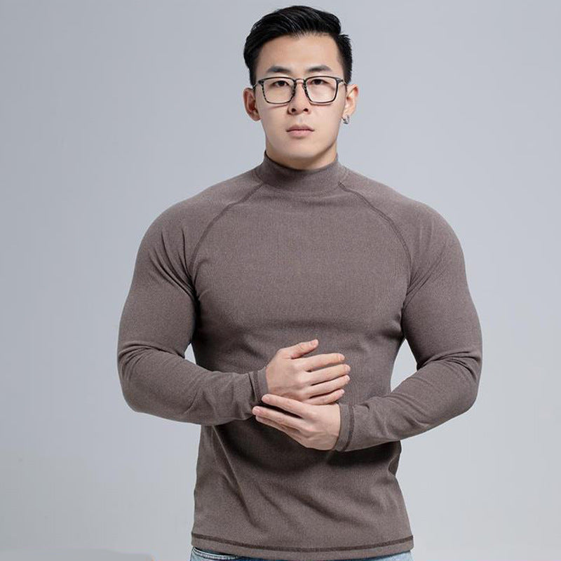 T-shirt Technique Homme Hiver  Col Montant & Doublure Velours