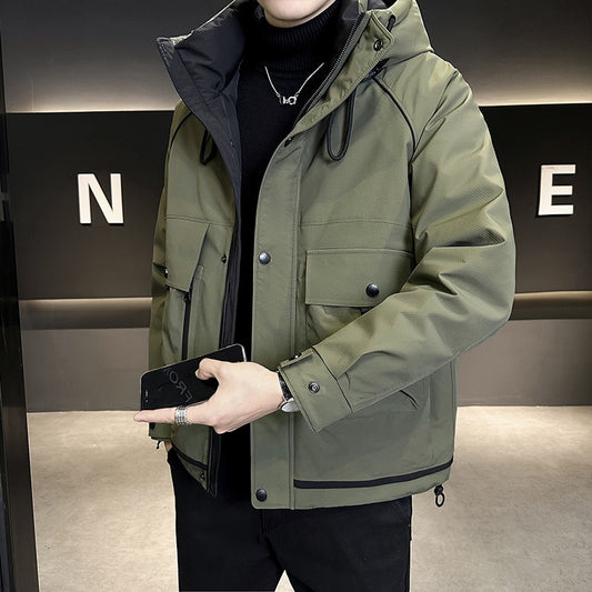 Doudoune homme anti-froid  épaisse, chaude et légère, style workwear américain, tendance et haut de gamme, parfaite pour lhiver