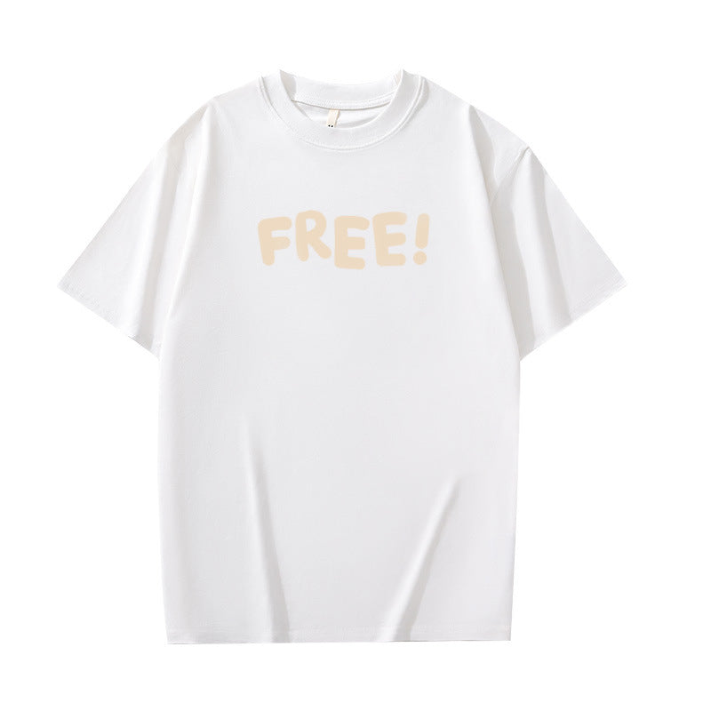 T-shirt homme en coton épais  manches courtes, imprimé sobre, coupe ample et confortable