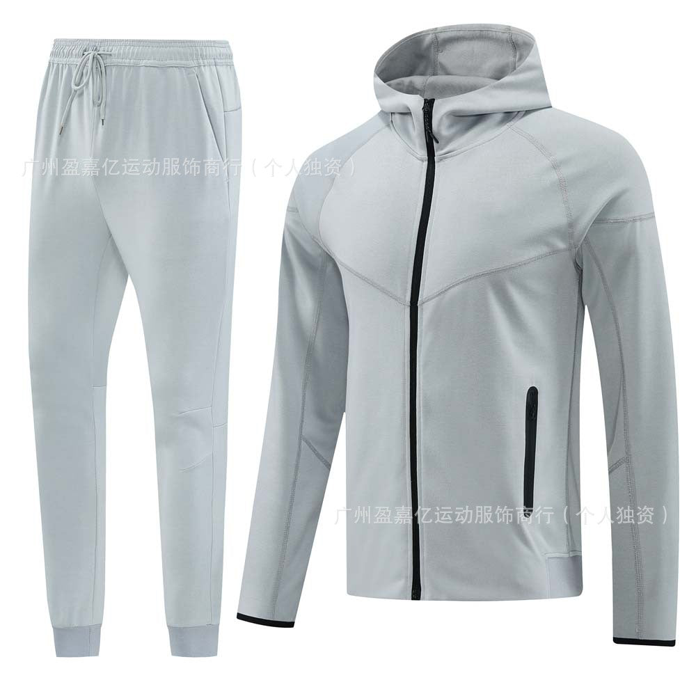 2425 New Long Pull Fall/Winter Hooded Jacket Training Wear Casual Sports Jacket Football Jersey Basic Jersey Long Sleeve
