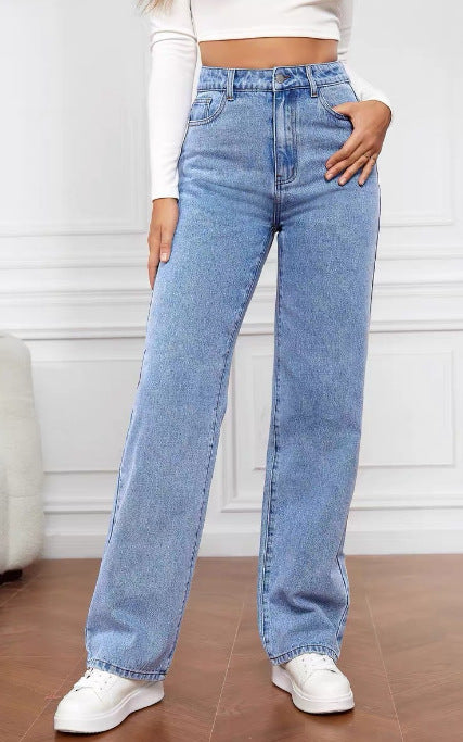 Jean slim gris femme taille haute  coupe moulante extensible, tendance Europe & USA, pantalon skinny élégant