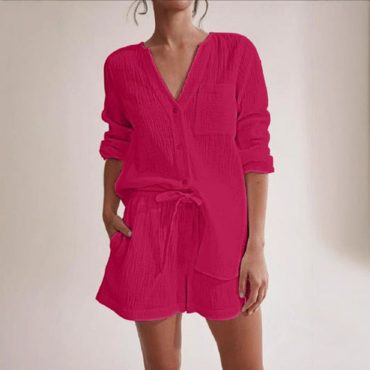 Ensemble Pyjama Double Gaze  Élégance & Confort à la Maison