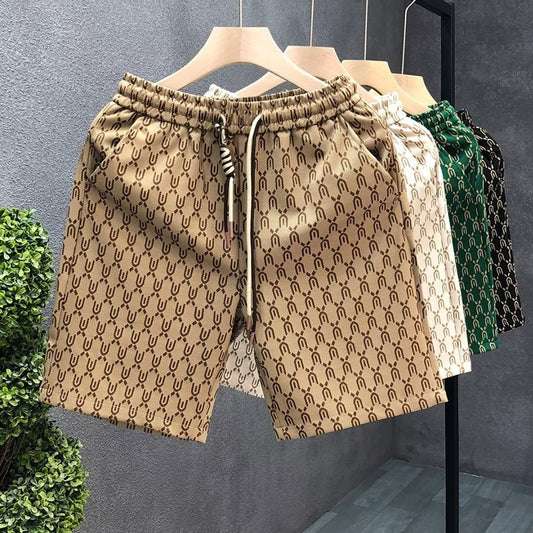 Short imprimé pour homme  Style tendance et élégant, coupe décontractée et polyvalente, parfait pour un look estival
