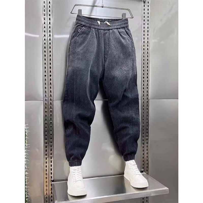 Gradient corset jeans, men's loose spring and autumn, new tethered small foot pants, trendy brand Harlan casual and versatile