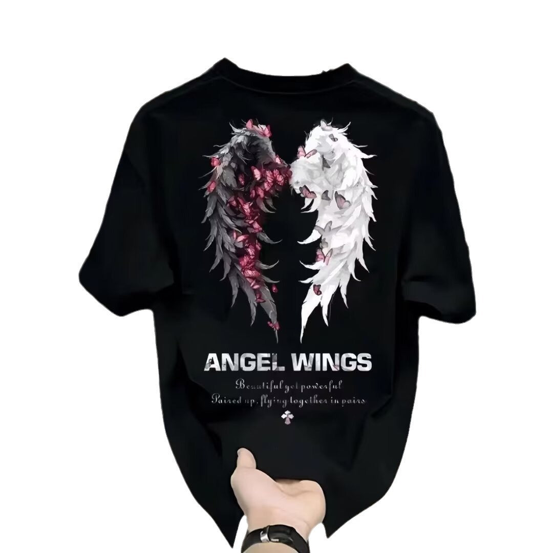 T-shirt homme en coton  manches courtes, style haut de gamme, coupe casual et polyvalente