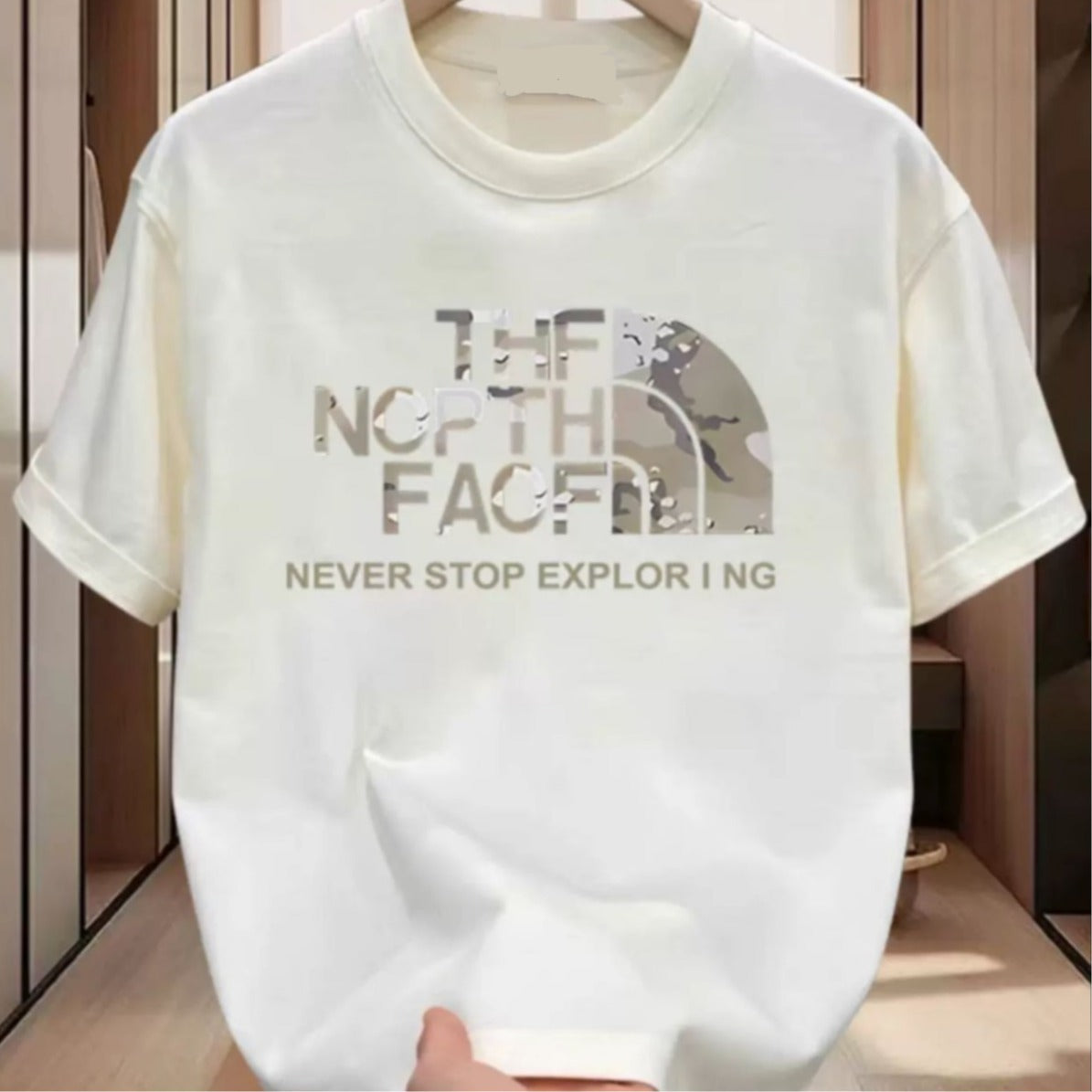 T-shirt homme en coton épais  manches courtes, col rond, coupe ample