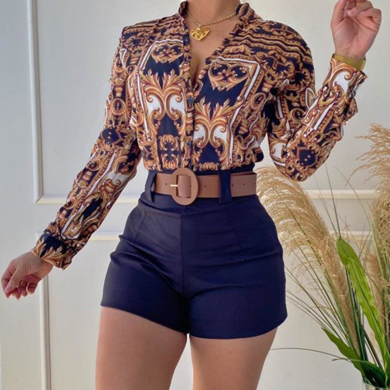 Chemise Femme à Imprimé Numérique  Élégance Moderne & Tendance