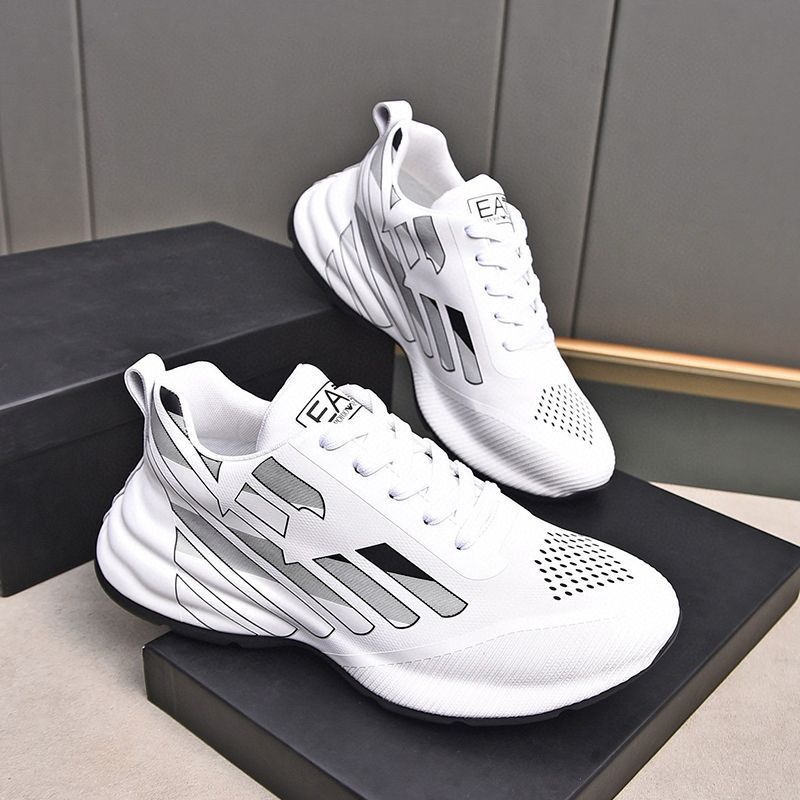 Europe Station Men's Shoes Fashion Athleisure Shoes Comfortable Leather Mesh Breathable Men's Versatile Dad Shoes Running Shoes