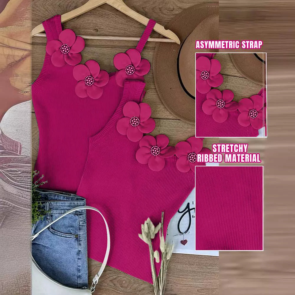 Top Slim à Bretelles avec Motif Floral  Chic & Sexy