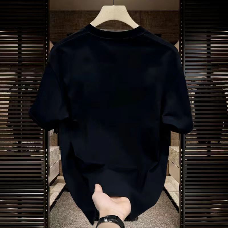 T-shirt homme imprimé  coton, col rond, manches courtes ou longues, coupe ample tendance