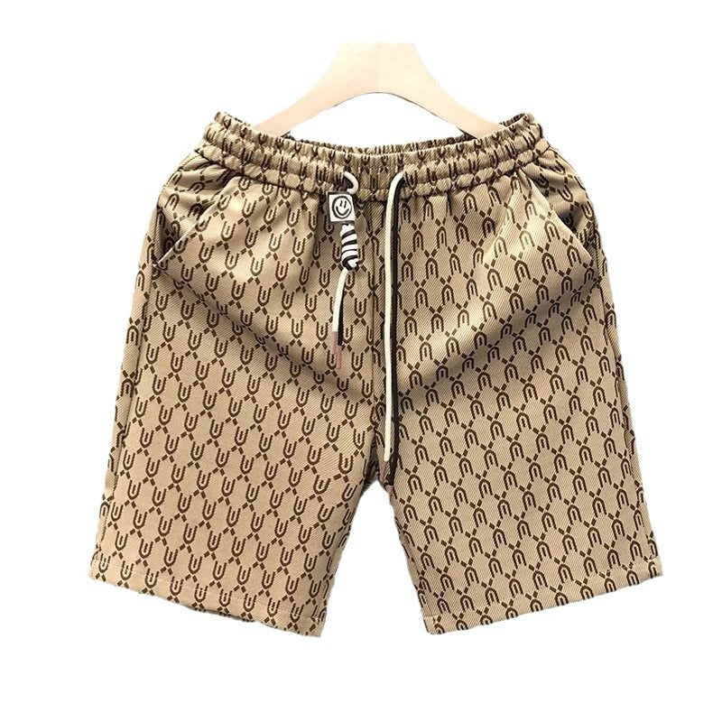 Short imprimé pour homme  Style tendance et élégant, coupe décontractée et polyvalente, parfait pour un look estival