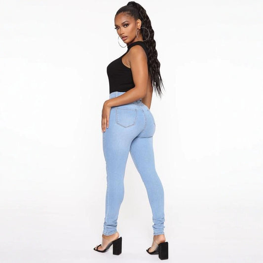 Jeans Slim Femme  Taille Haute, Stretch & Tendance