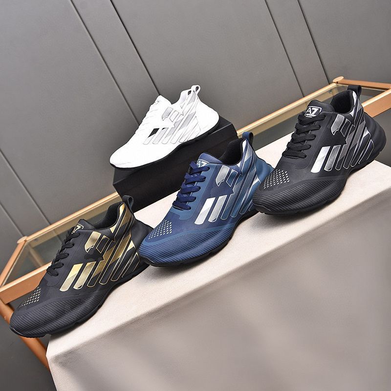Europe Station Men's Shoes Fashion Athleisure Shoes Comfortable Leather Mesh Breathable Men's Versatile Dad Shoes Running Shoes