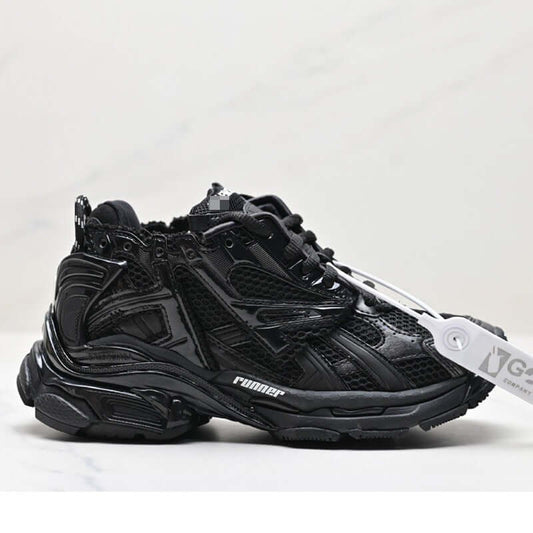 Chaussures Putian originales de luxe, modèle Paris Runner, septième génération de dad shoes, sneakers au style rétro usé, avec lacets, pour hommes et femmes, tendance mode.