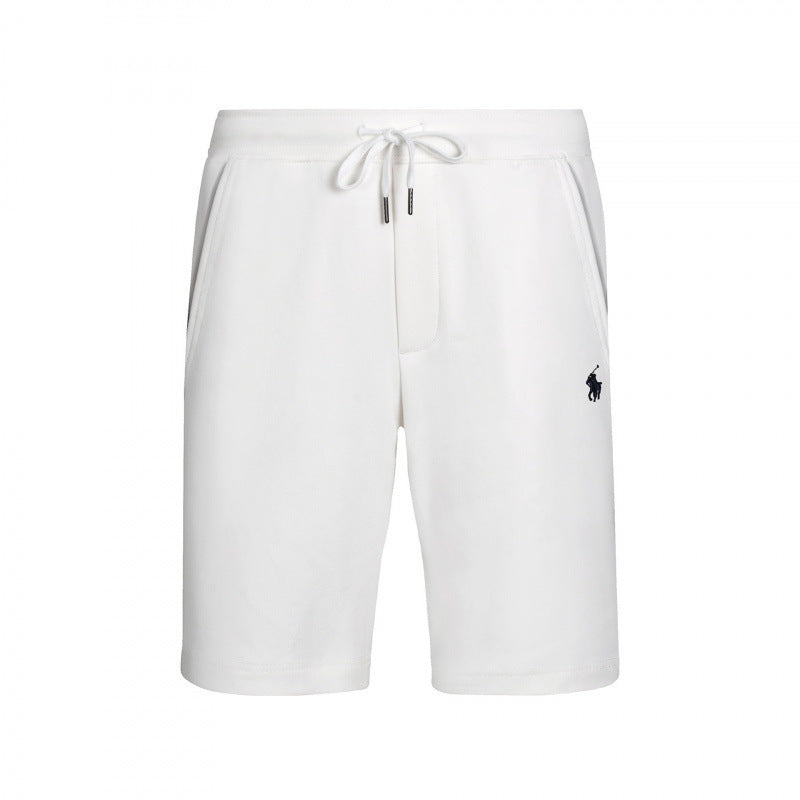 Short polo en coton pour homme  Style décontracté et polyvalent, idéal pour le sport ou la plage, avec broderie élégante