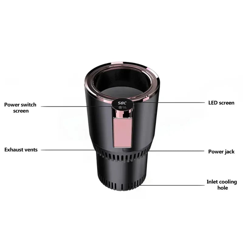 Réchauffeur & Refroidisseur de Gobelet pour Voiture 2-en-1, 12V