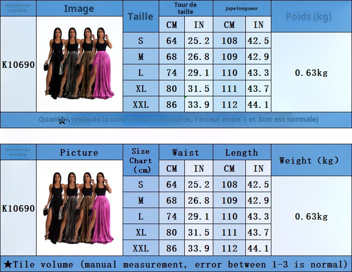 Jupe Longue Plissée Taille Haute  Élégance & Confort au Quotidien